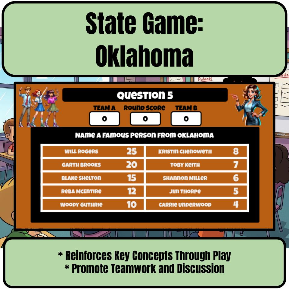 Oklahoma Social Studies Family Feud Review Game CF0015