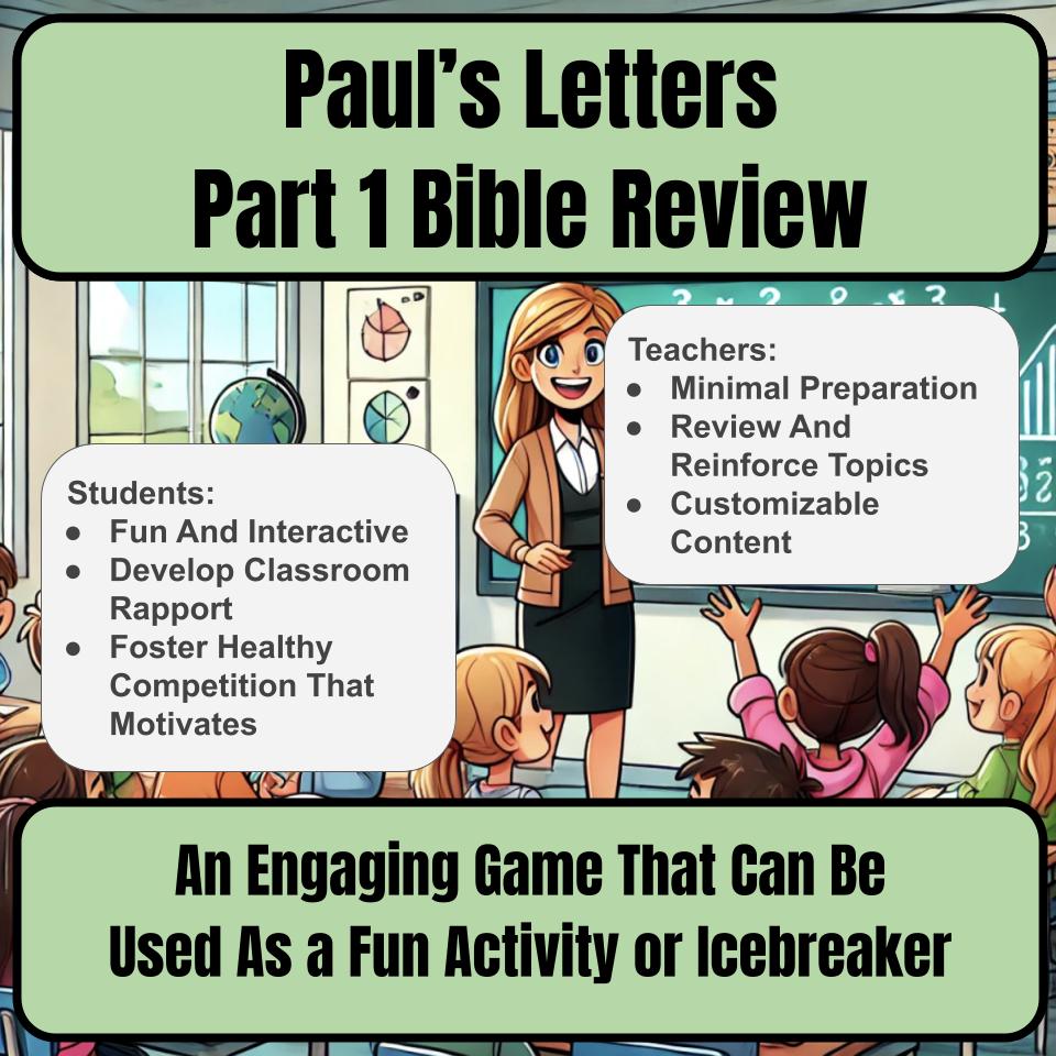 Pauls Letters Part 1 Jeopardy Bible B0015
