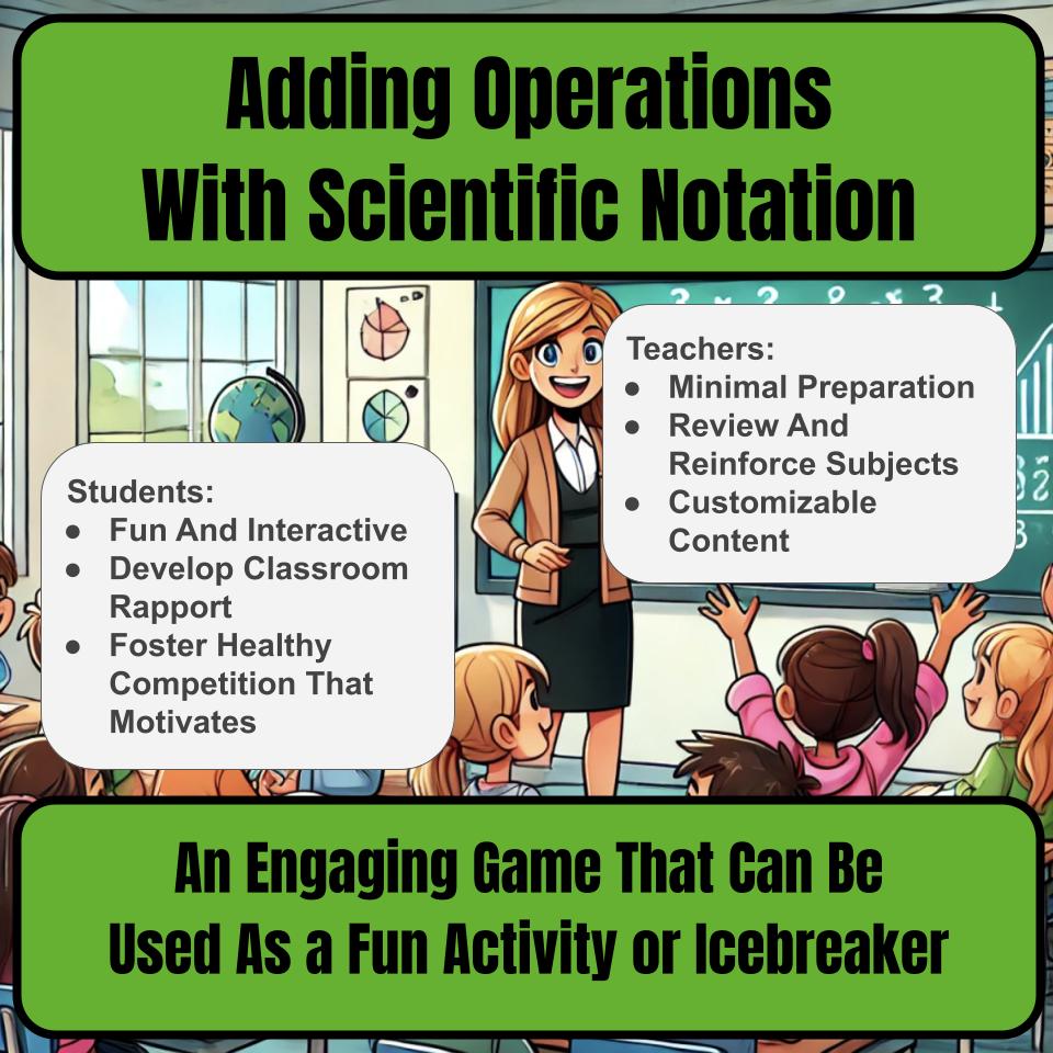Adding Operations With Scientific Notation Jeopardy Math Review I0015