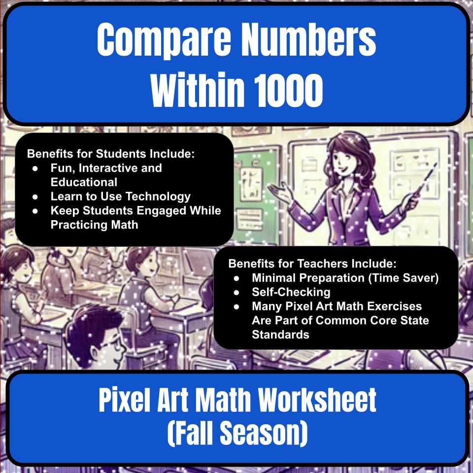 Compare Numbers Within 1000 Mystery Picture P0151