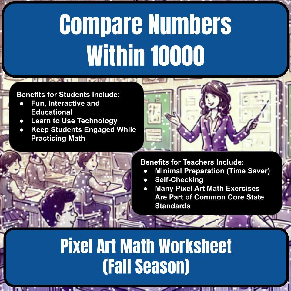 Compare Numbers Within 10000 Mystery Picture P0152