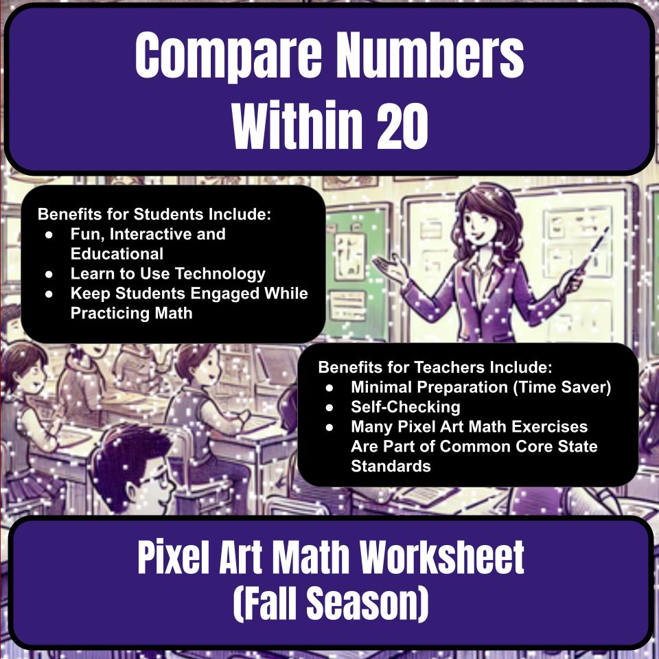 Compare Numbers Within 20 Mystery Picture P0153