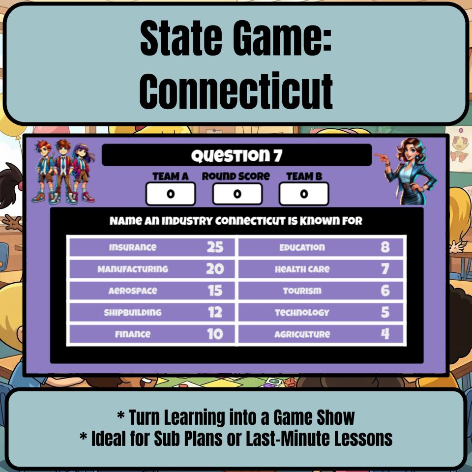 Connecticut Social Studies Family Feud Review Game CF0016