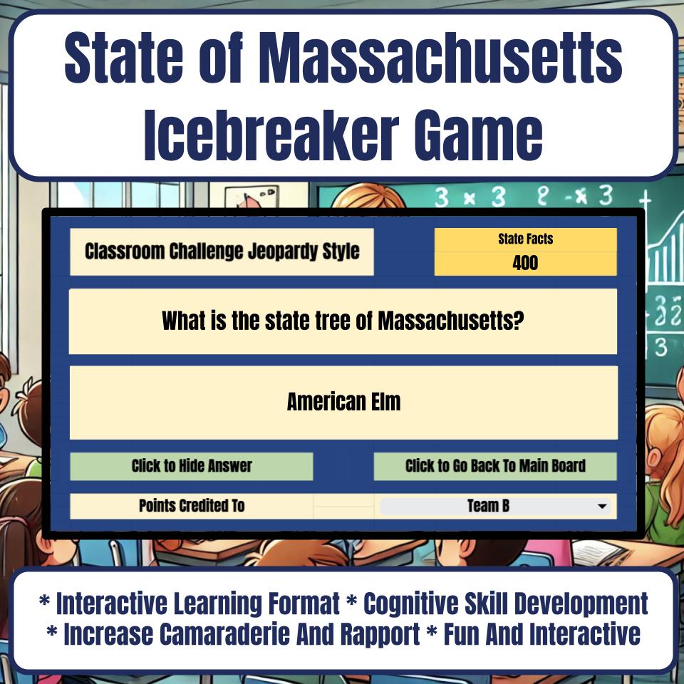 State of Massachusetts Jeopardy Game I0016