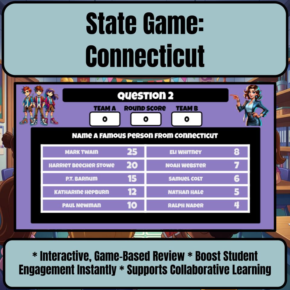 Connecticut Social Studies Family Feud Review Game CF0016