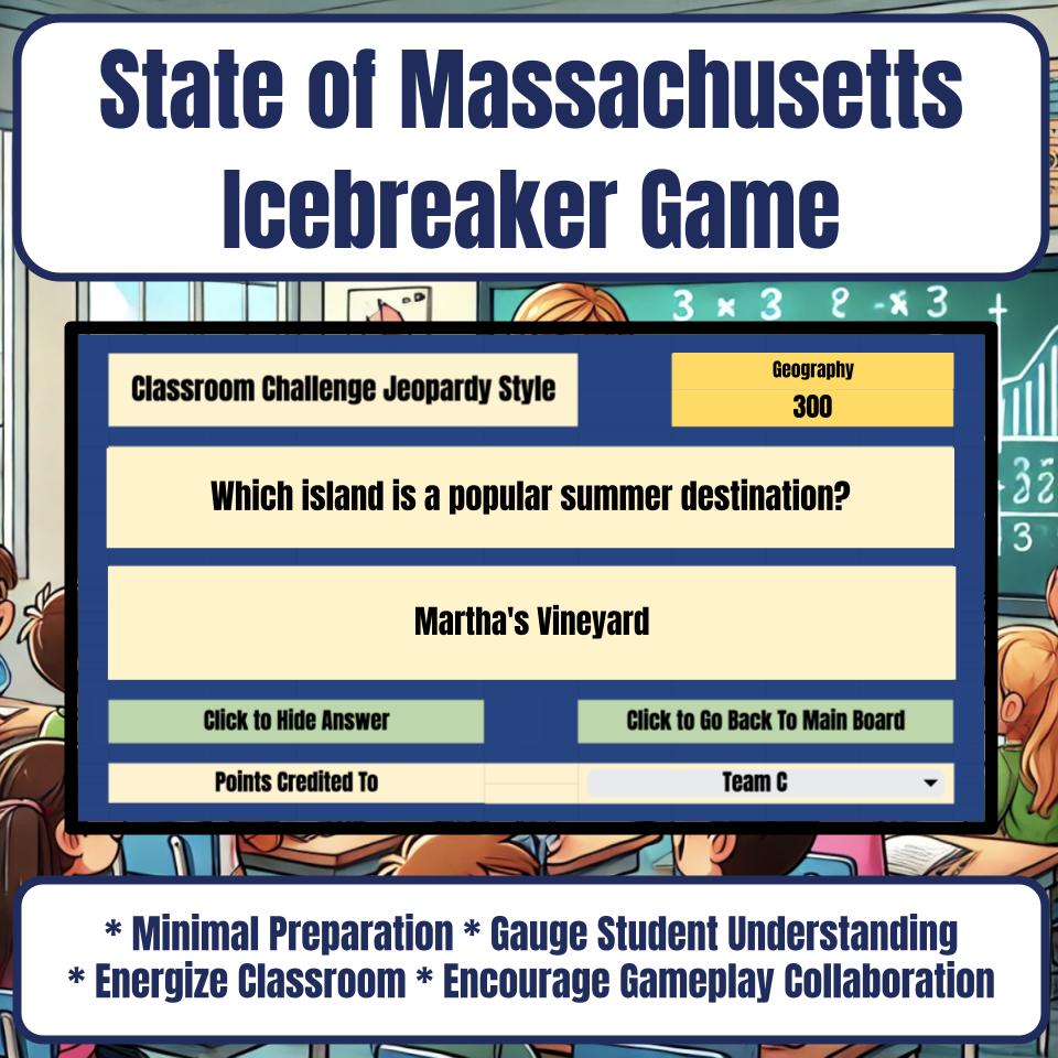 State of Massachusetts Jeopardy Game I0016