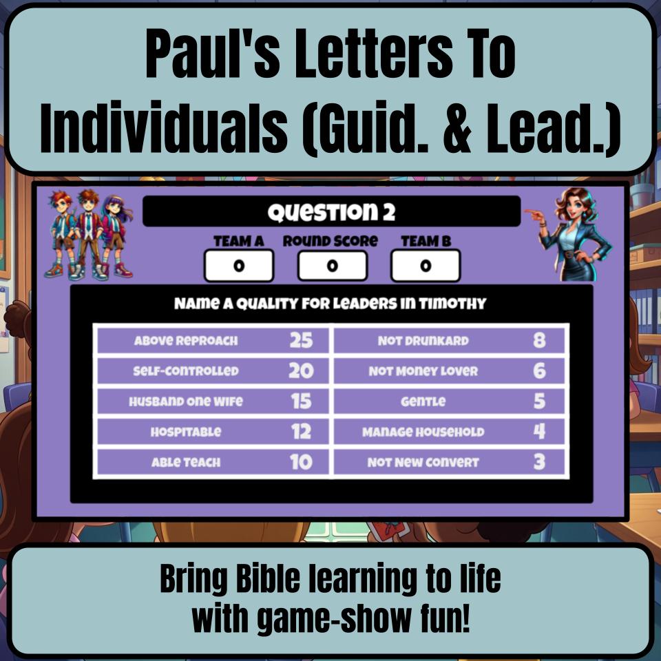 Paul’s Letters To Individuals (Guid. & Lead.) Feud Review BF0016