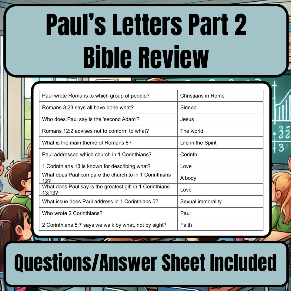 Pauls Letters Part 2 Jeopardy Bible B0016