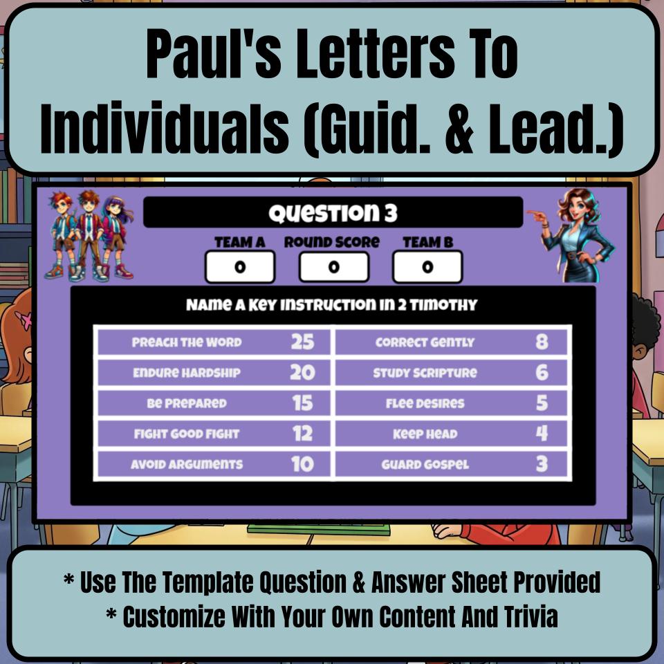 Paul’s Letters To Individuals (Guid. & Lead.) Feud Review BF0016