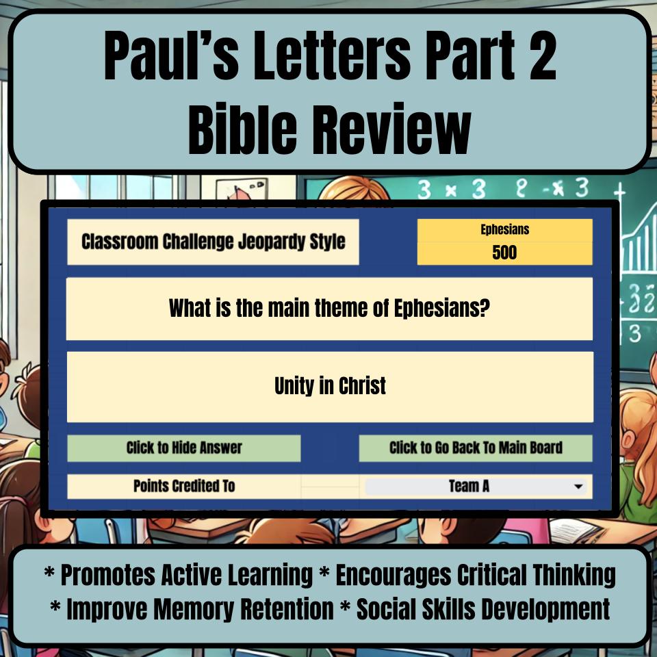 Pauls Letters Part 2 Jeopardy Bible B0016