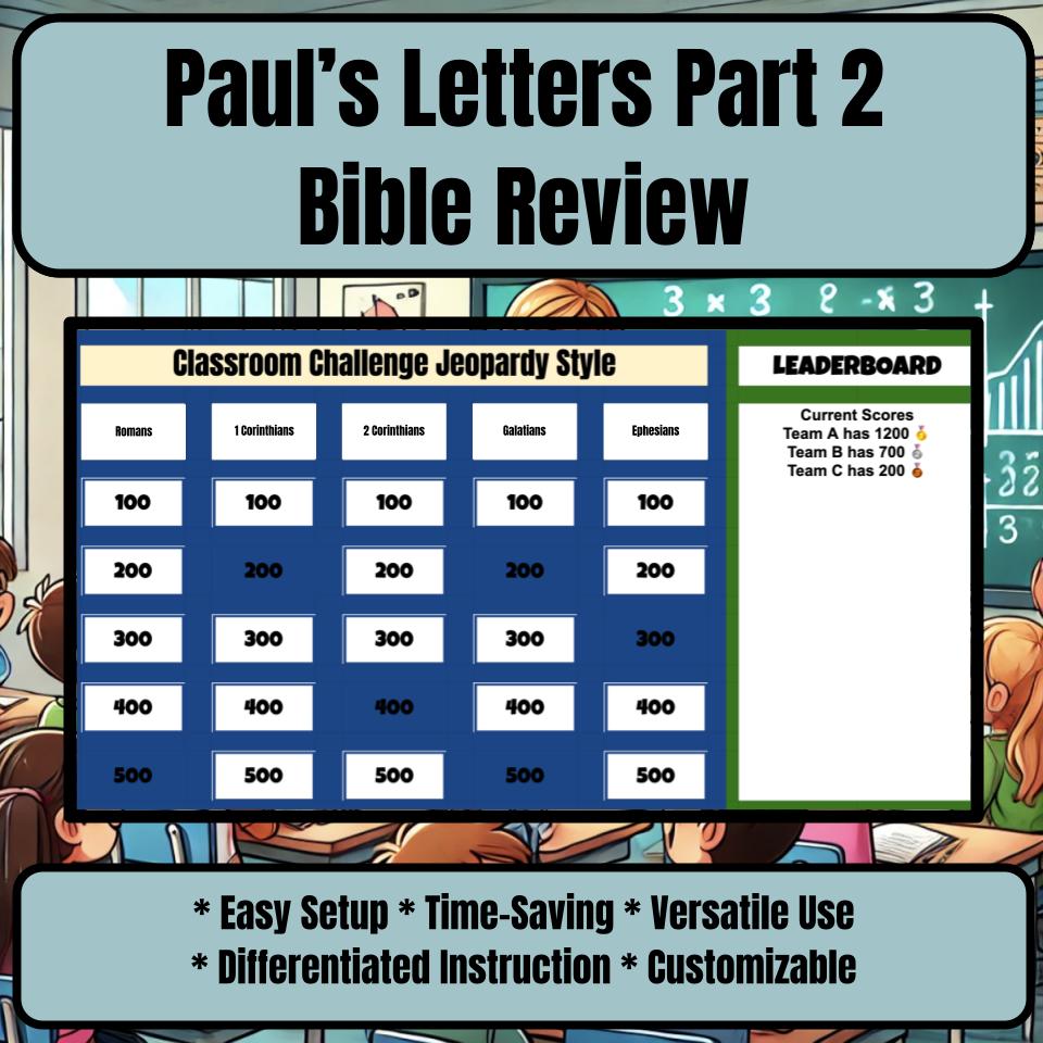 Pauls Letters Part 2 Jeopardy Bible B0016