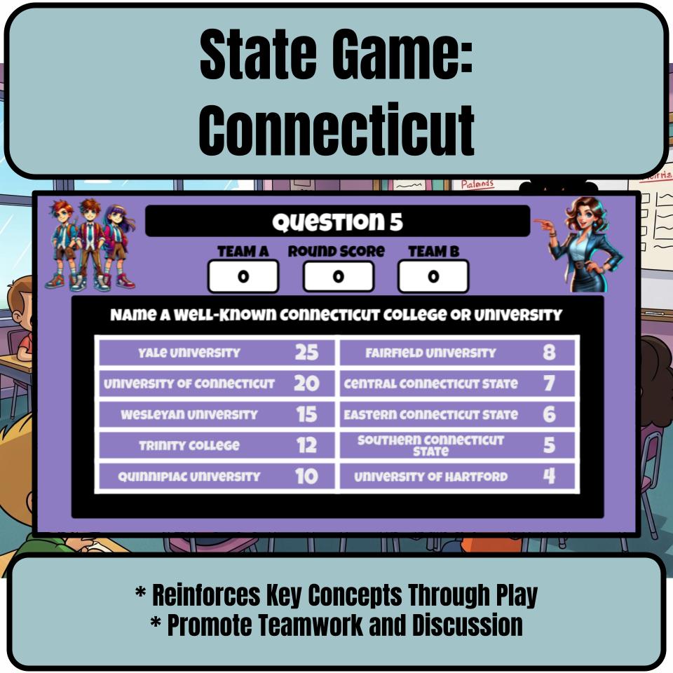 Connecticut Social Studies Family Feud Review Game CF0016