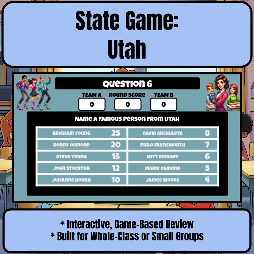 Utah Social Studies Family Feud Review Game CF0017