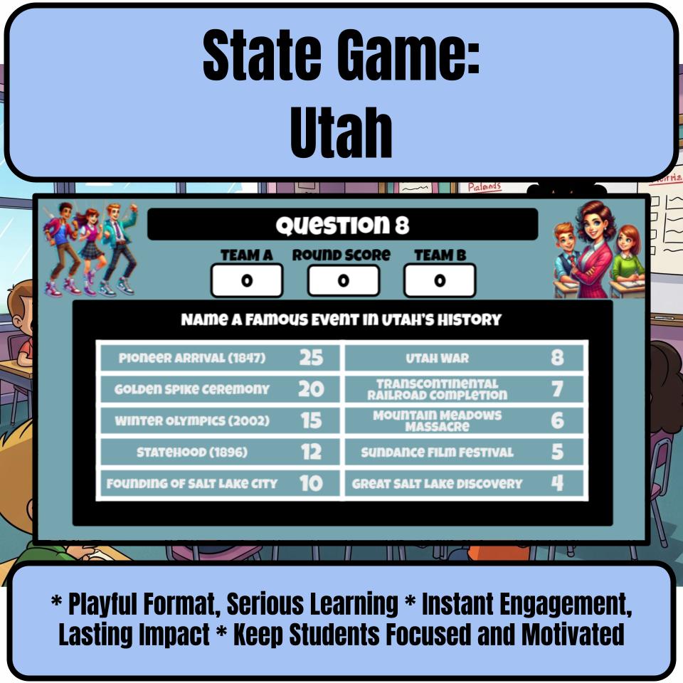 Utah Social Studies Family Feud Review Game CF0017