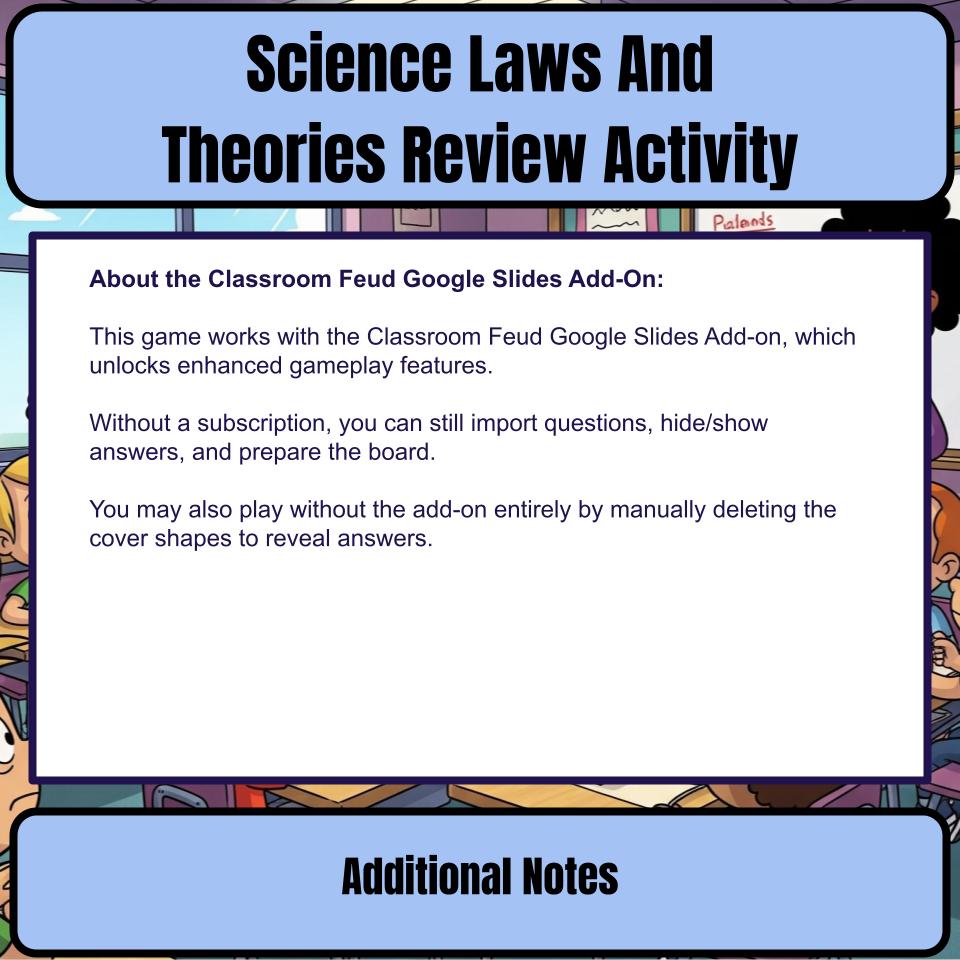 Science Laws And Theories Science Review Family Feud Style Game Activity CF0017