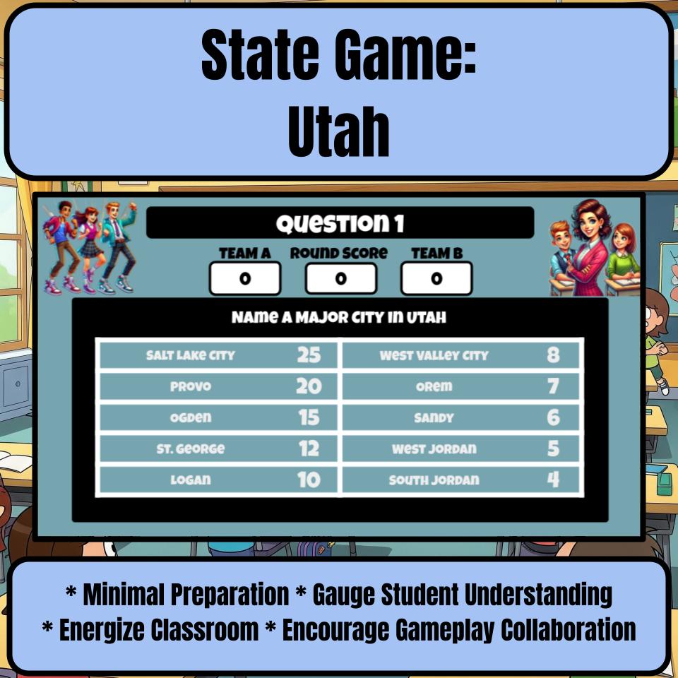 Utah Social Studies Family Feud Review Game CF0017