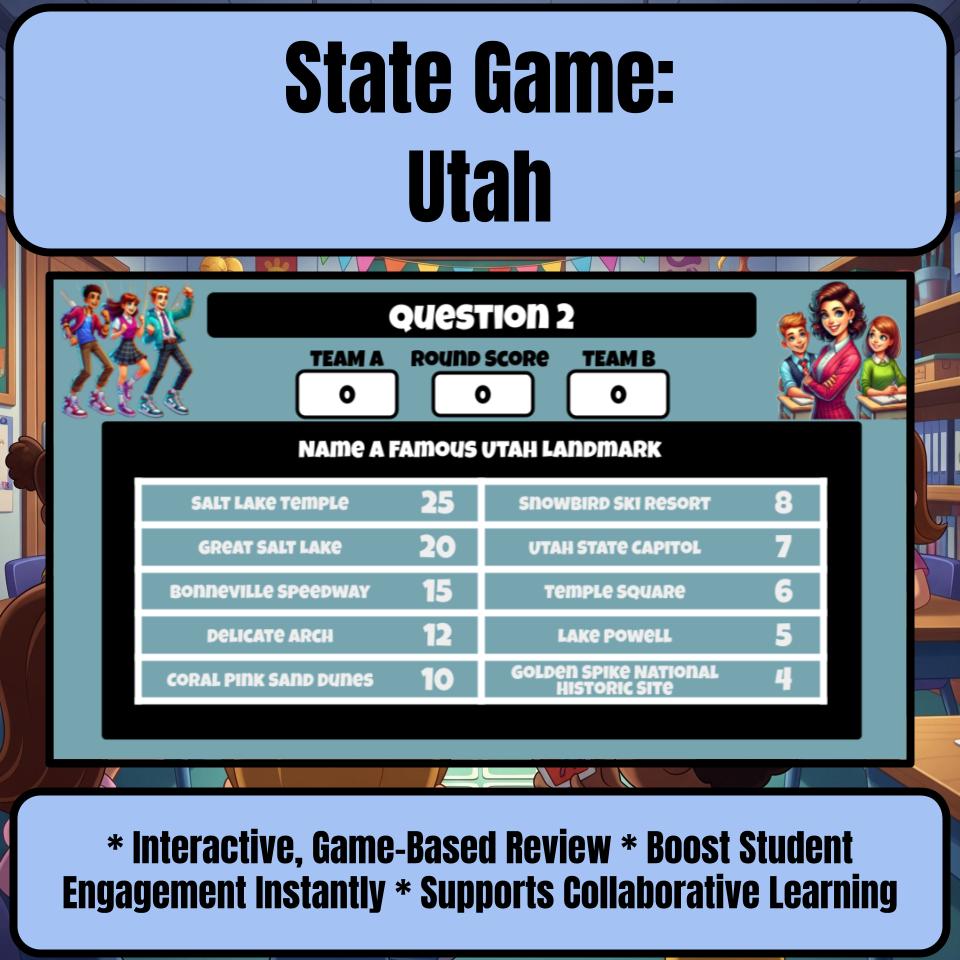 Utah Social Studies Family Feud Review Game CF0017