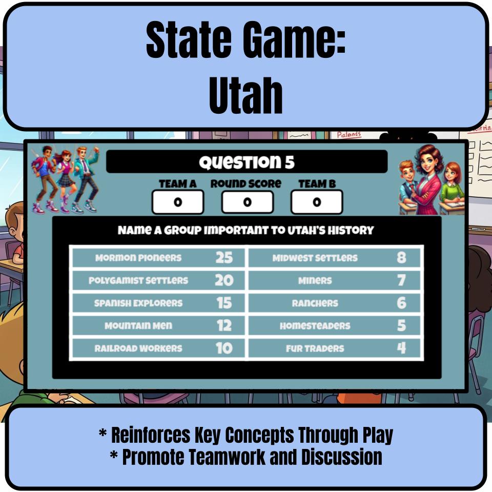 Utah Social Studies Family Feud Review Game CF0017