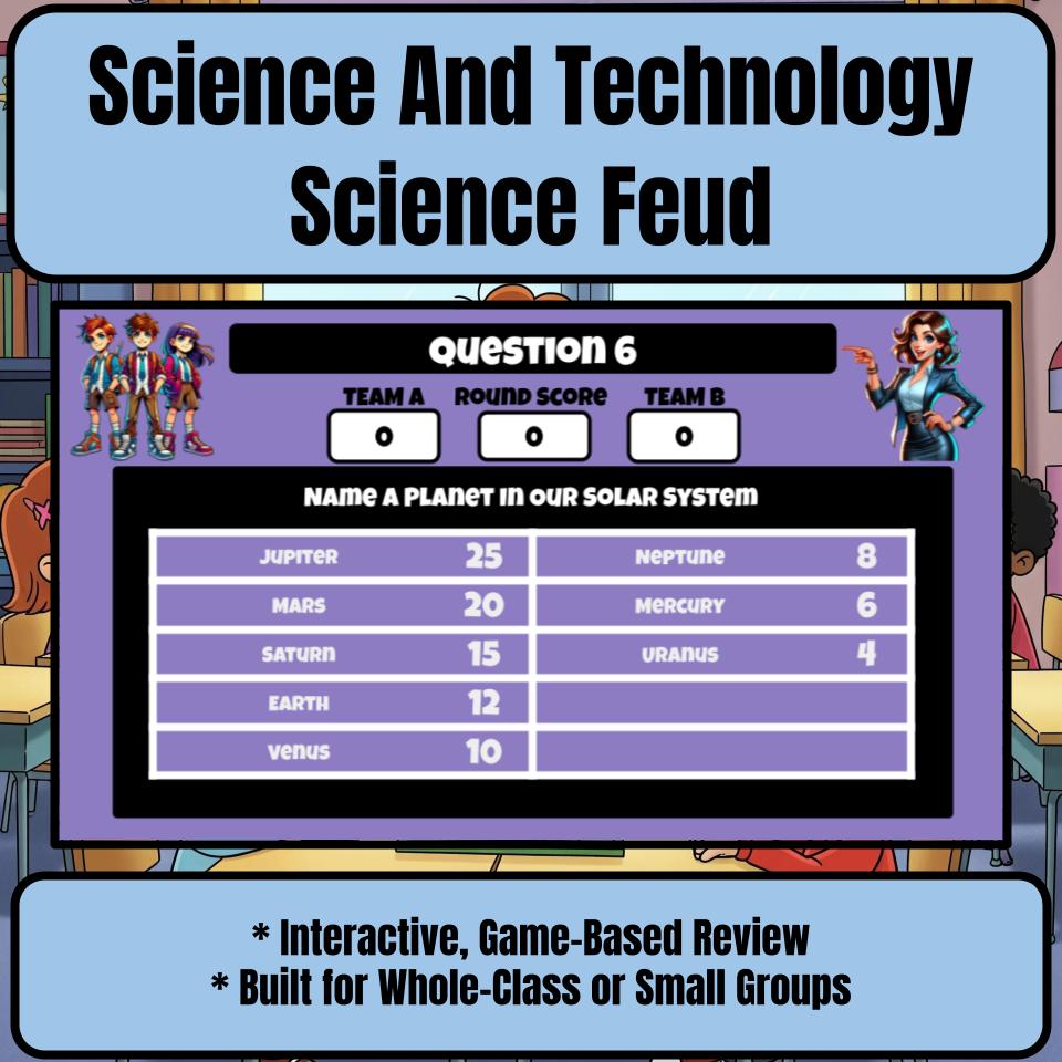 Science And Technology Science Review Family Feud Style Game Activity CF0018