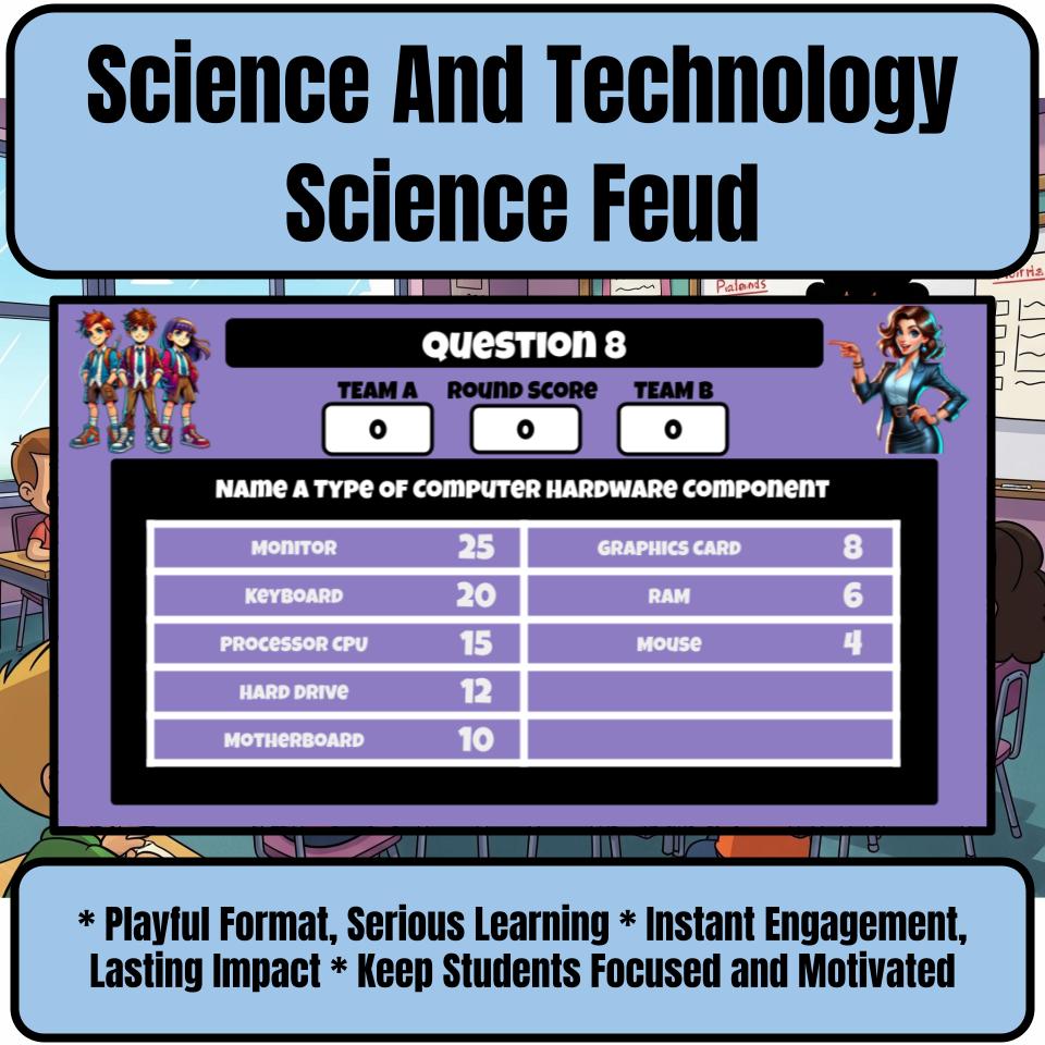 Science And Technology Science Review Family Feud Style Game Activity CF0018