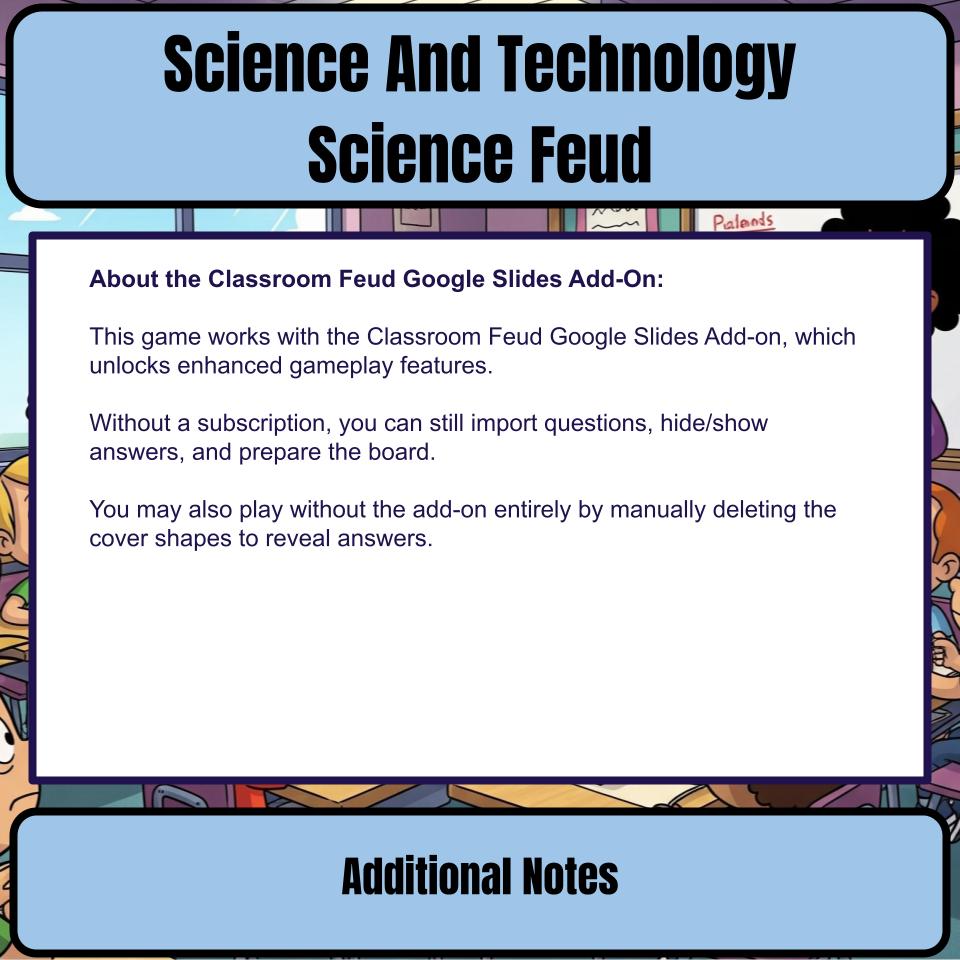 Science And Technology Science Review Family Feud Style Game Activity CF0018