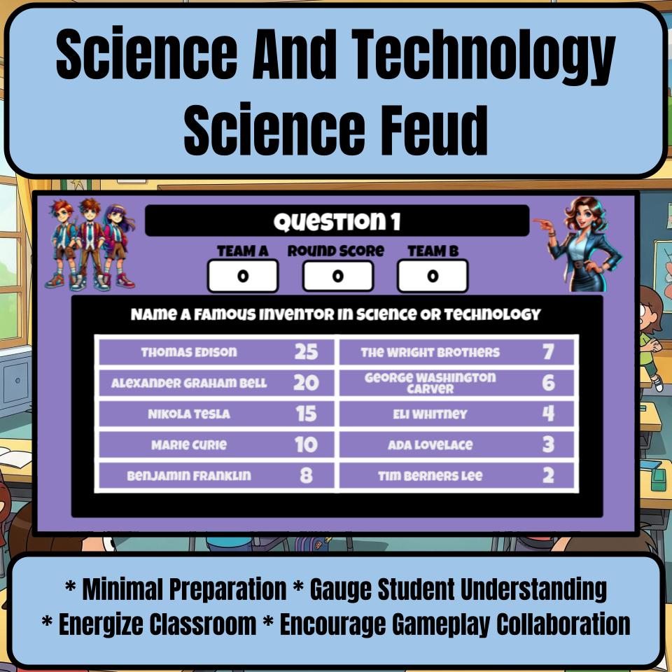 Science And Technology Science Review Family Feud Style Game Activity CF0018