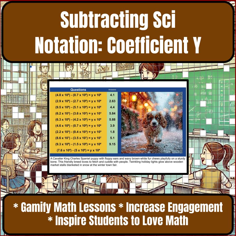 Subtracting Scientific Notation: Finding Resulting Coefficient Y Pixel P0018