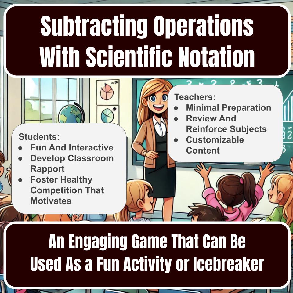 Subtracting Operations With Scientific Notation Jeopardy Math Review I0018