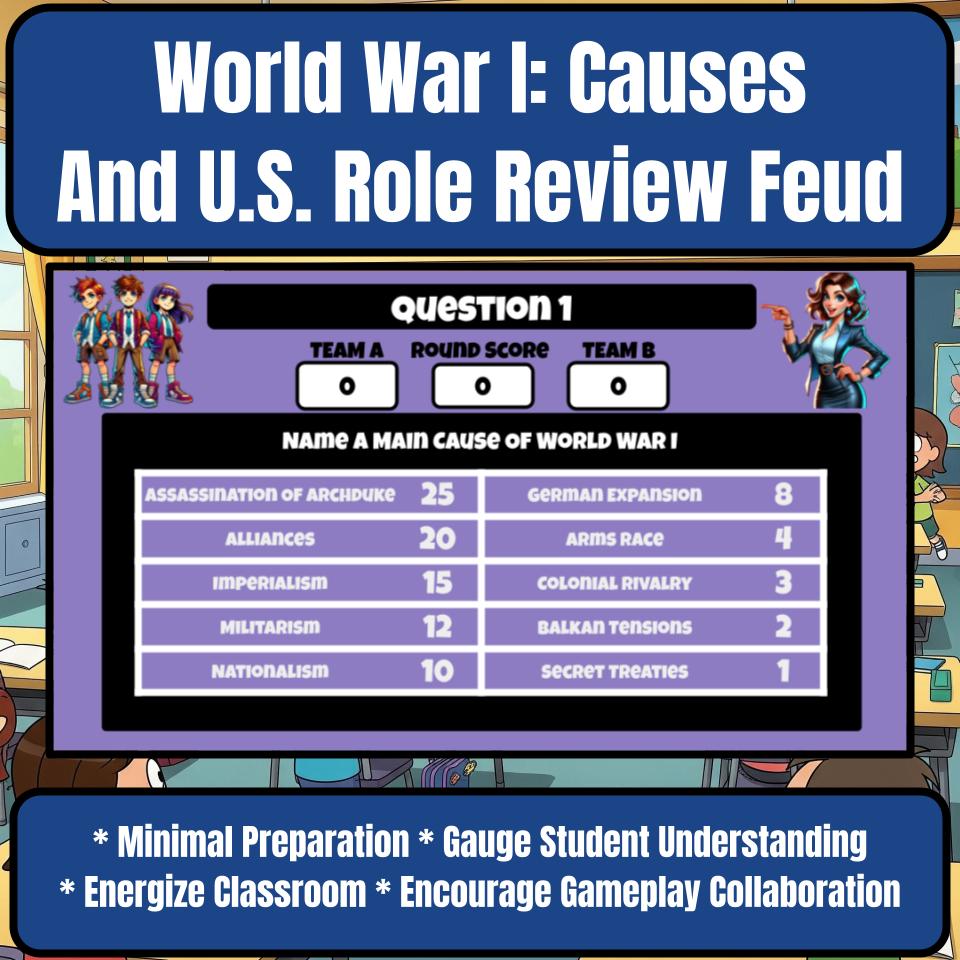 World War I: Causes And U.S. Role Review Feud CF0182