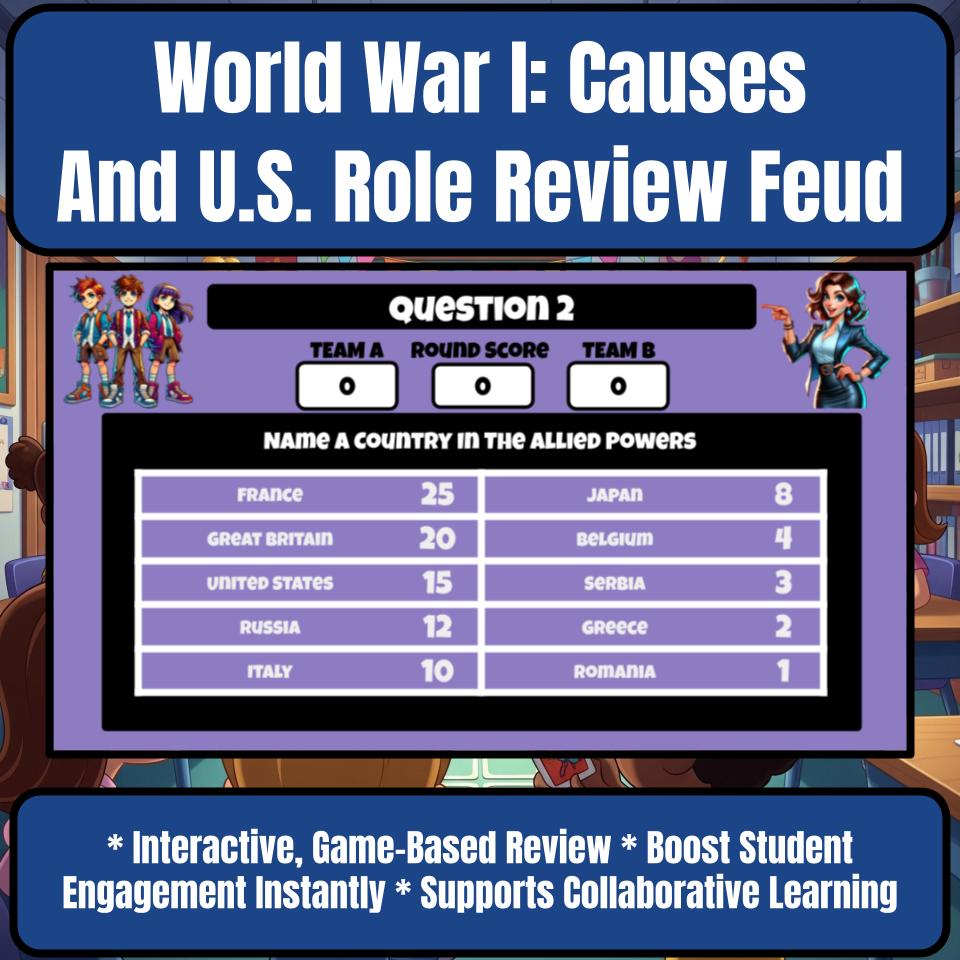 World War I: Causes And U.S. Role Review Feud CF0182