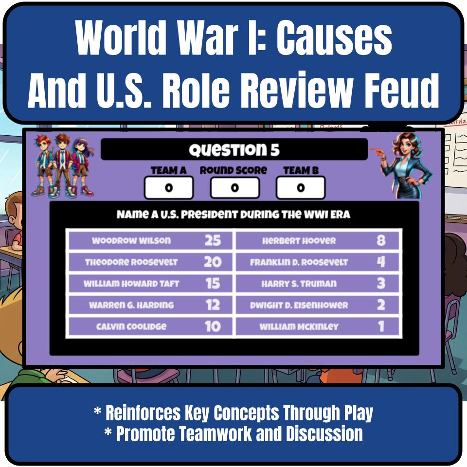 World War I: Causes And U.S. Role Review Feud CF0182
