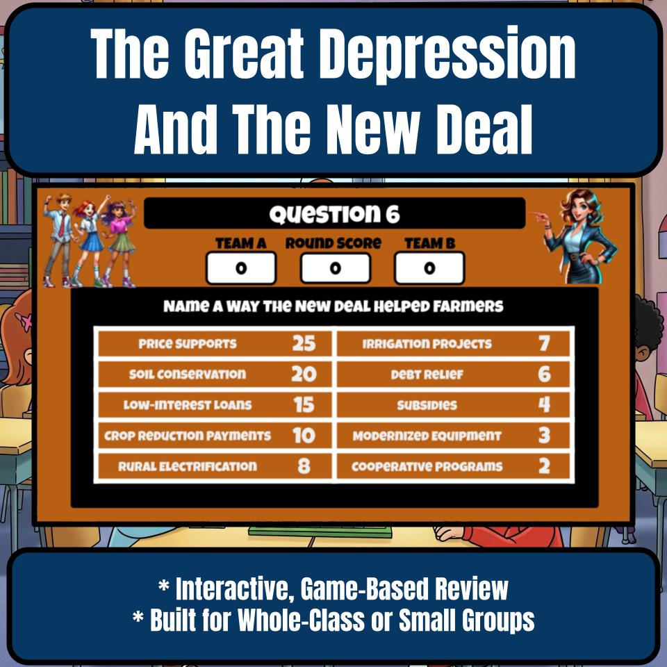 The Great Depression And The New Deal Review Feud CF0183