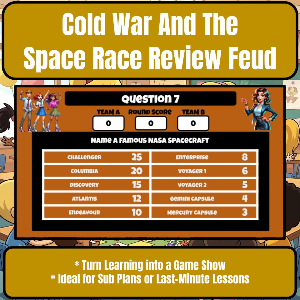 Cold War And The Space Race Family Feud Style Game Review Activity CF0189
