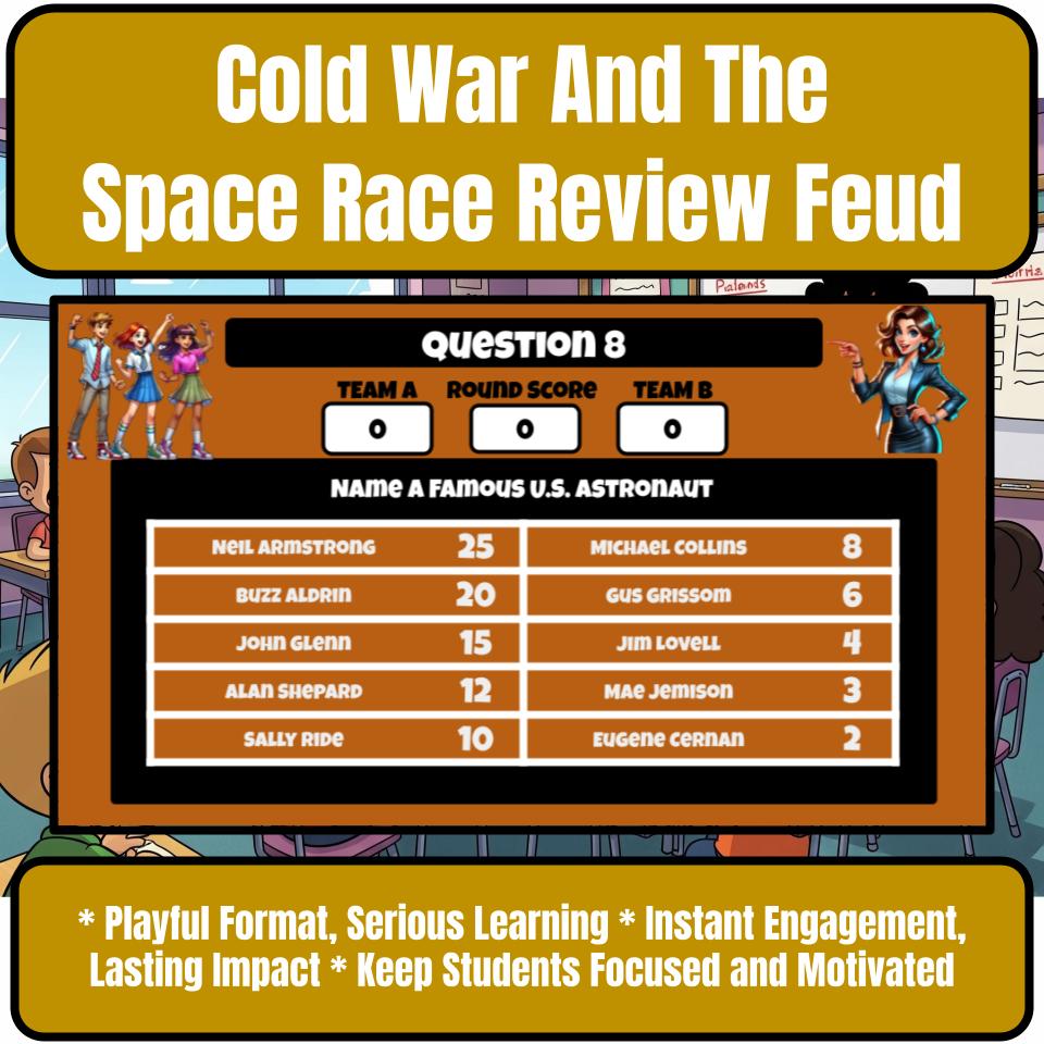 Cold War And The Space Race Family Feud Style Game Review Activity CF0189
