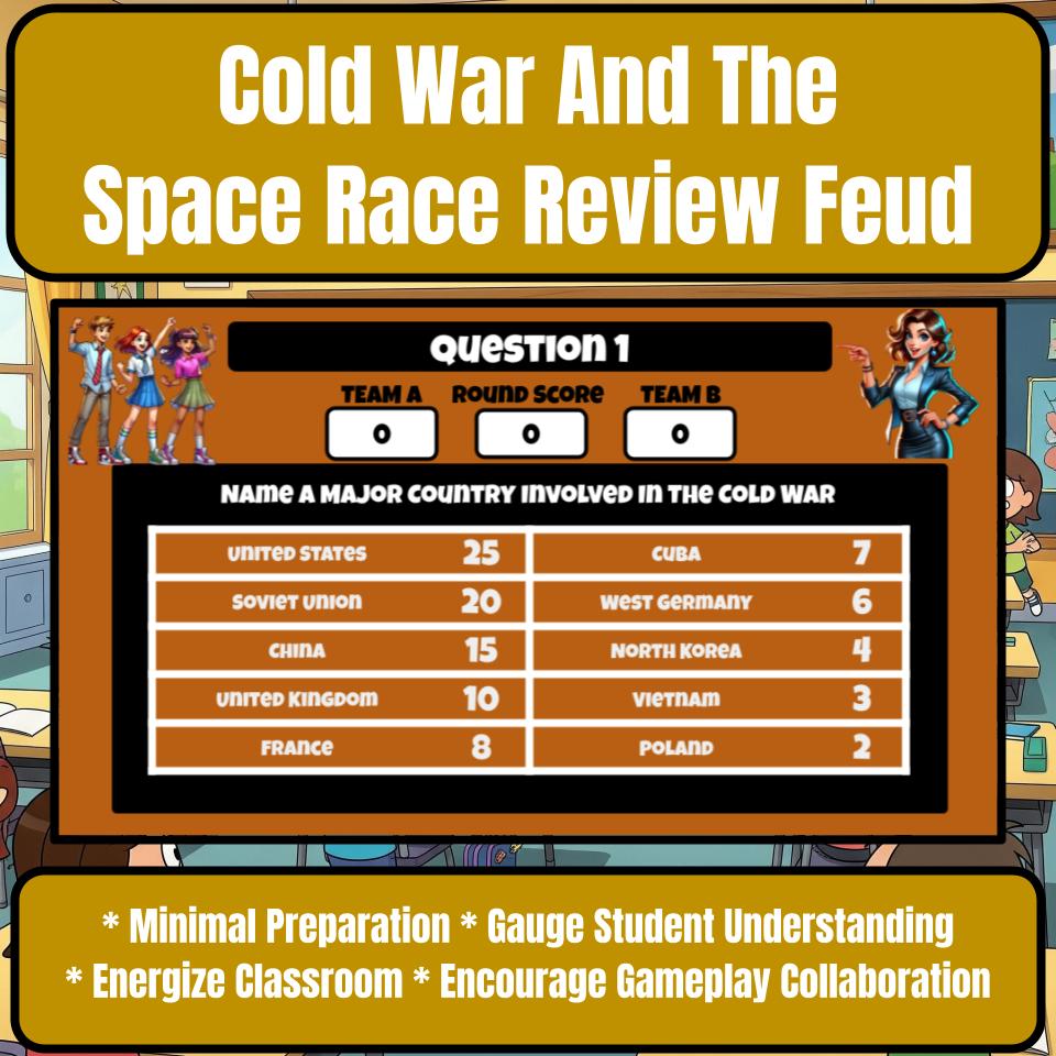 Cold War And The Space Race Family Feud Style Game Review Activity CF0189