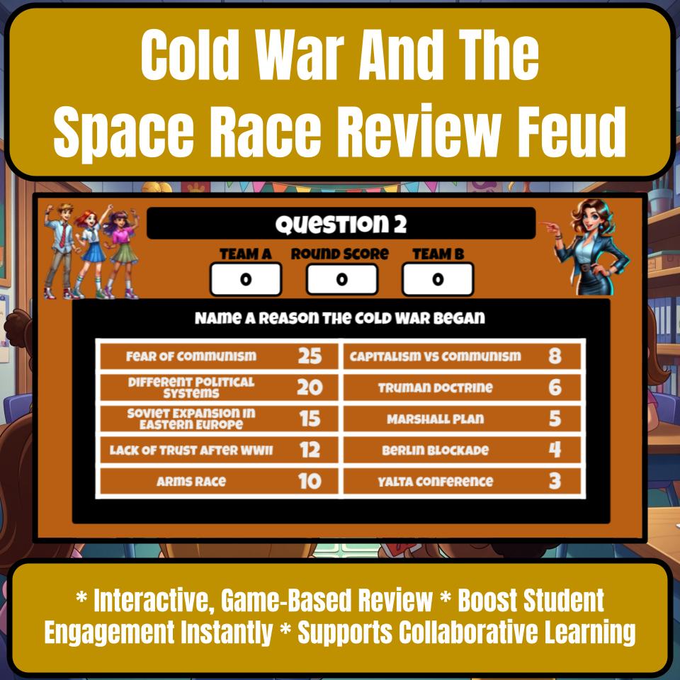 Cold War And The Space Race Family Feud Style Game Review Activity CF0189