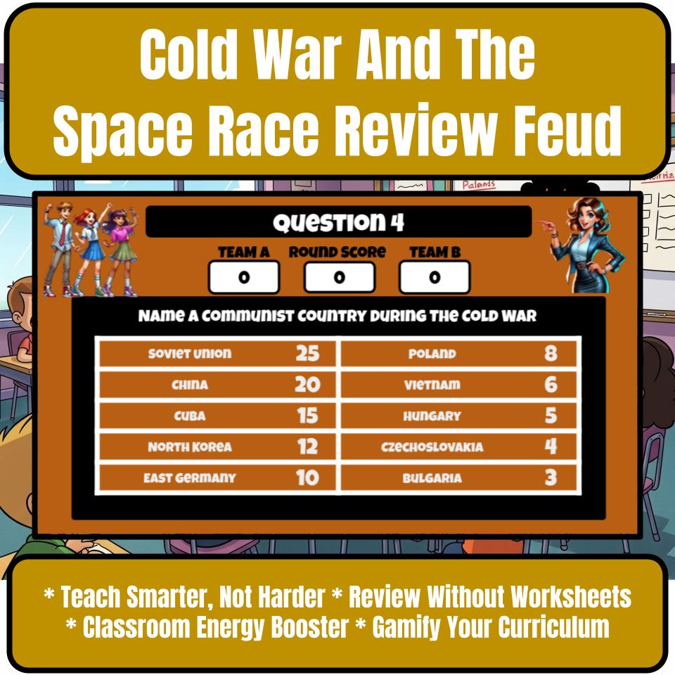 Cold War And The Space Race Family Feud Style Game Review Activity CF0189