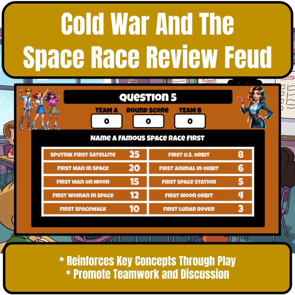 Cold War And The Space Race Family Feud Style Game Review Activity CF0189