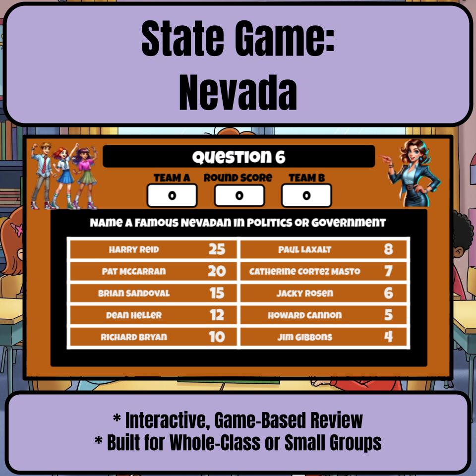 Nevada Social Studies Family Feud Review Game CF0019