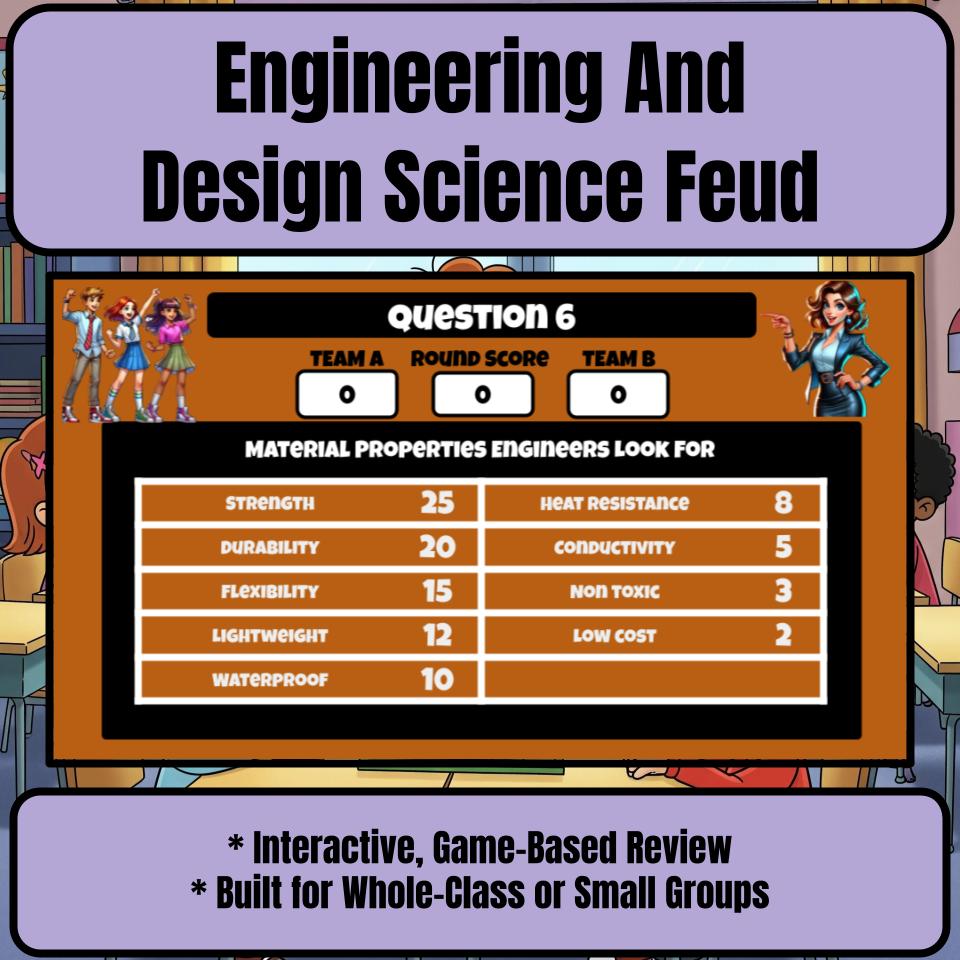 Engineering And Design Science Review Family Feud Style Game Activity CF0019