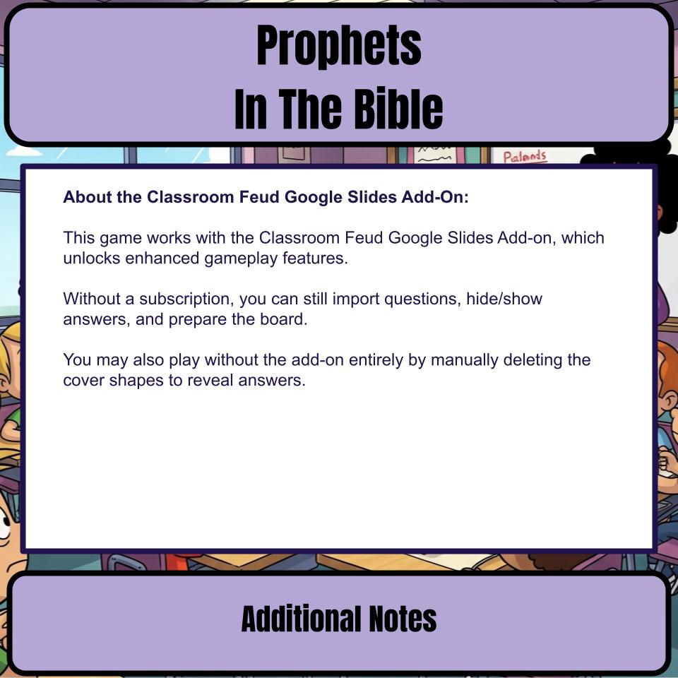 Prophets In The Bible Feud Review BF0019