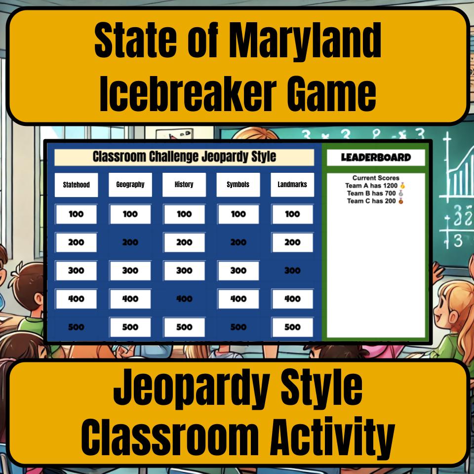 State of Maryland Jeopardy Game I0019