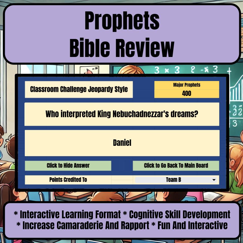 Prophets Jeopardy Bible B0019