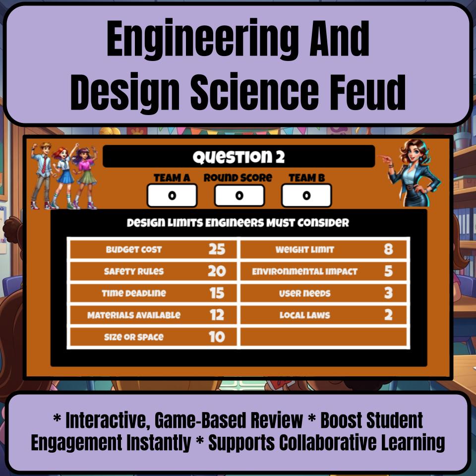 Engineering And Design Science Review Family Feud Style Game Activity CF0019