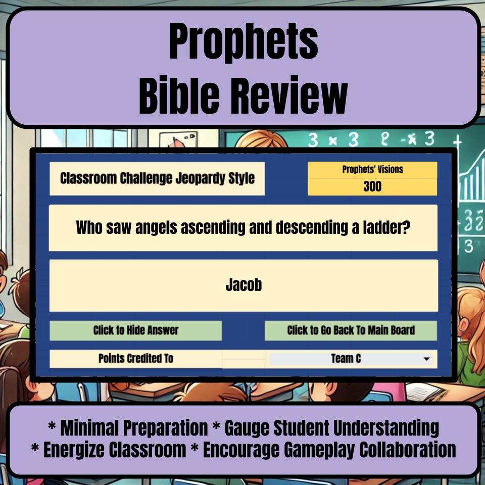 Prophets Jeopardy Bible B0019