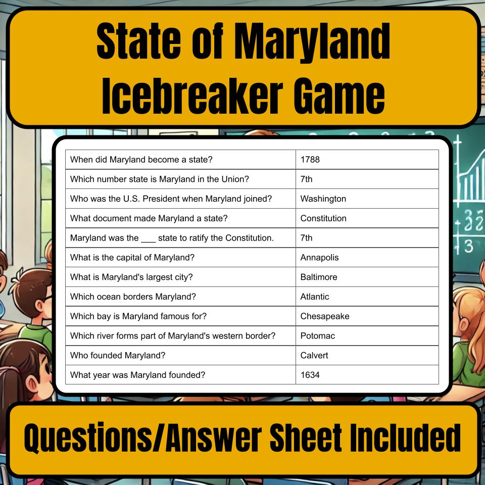State of Maryland Jeopardy Game I0019