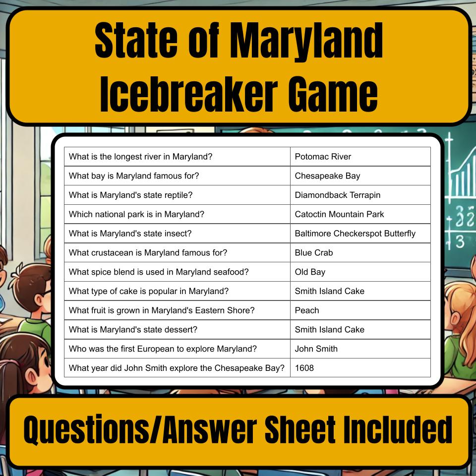 State of Maryland Jeopardy Game I0019