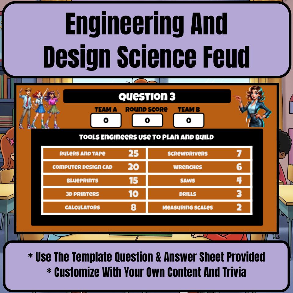 Engineering And Design Science Review Family Feud Style Game Activity CF0019