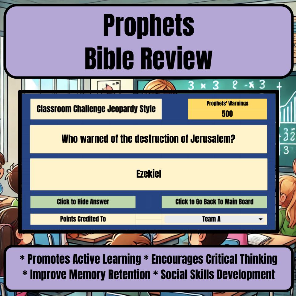 Prophets Jeopardy Bible B0019