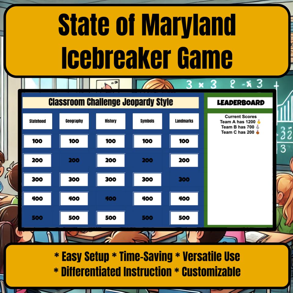 State of Maryland Jeopardy Game I0019